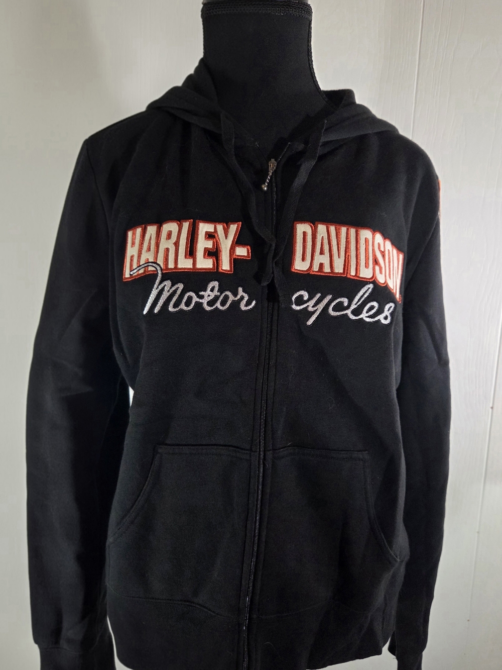 Harley-Davidson Women's Black Zip-Up Hoodie Jacket